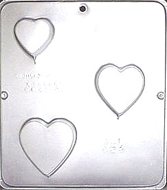 Hearts, stacking, soap mold, #23