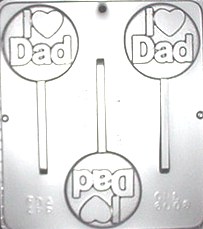 I Love Dad soap mold, #6008.