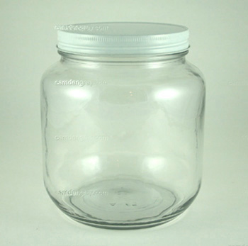 Jar, glass, half gallon, wide mouth.: Camden-Grey Essential Oils, Inc.