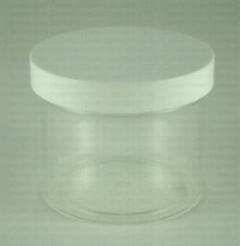 Jar, polystyrene, clear, 4 oz., 70/400.