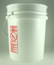 Pail, 5 gal. white HDPE, no lid