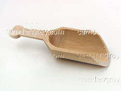 Wood half scoop, 3 in. long