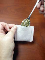 Tea bag, heat sealable, 4"x5"