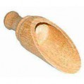 Wood round scoop, 3.5 in. long